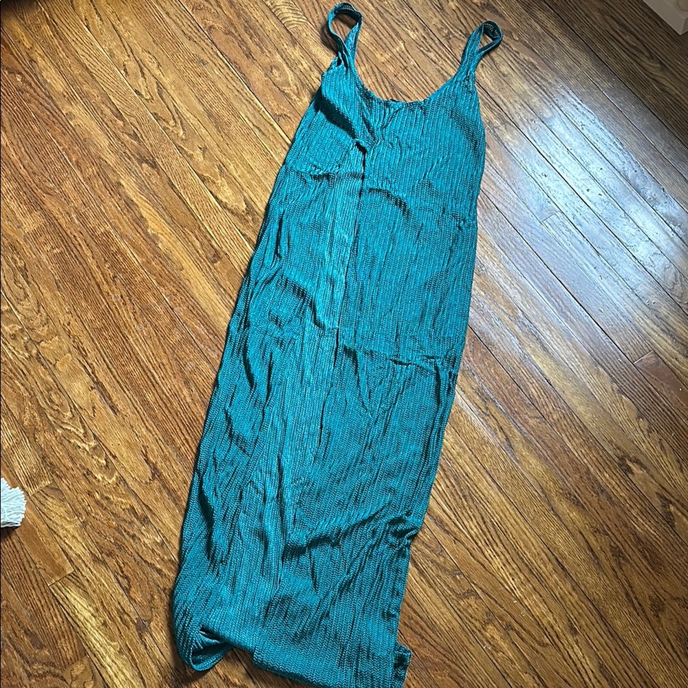 Teal Sleeveless Maxi Beach Cover up